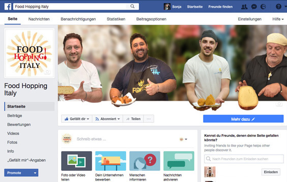 Als Texter den Social Media Account vom Kunden erstellt – Hier: Facebook