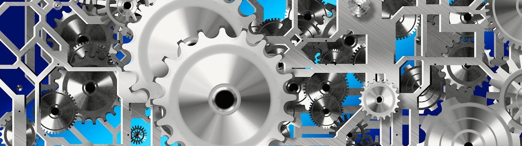 Bei SEO bzw. bei der Suchmaschinenoptimierung müssen einige Räder wie auf dem Bild ineinandergreifen, damit Ihre Webseite erfolgreich bei Google rankt.